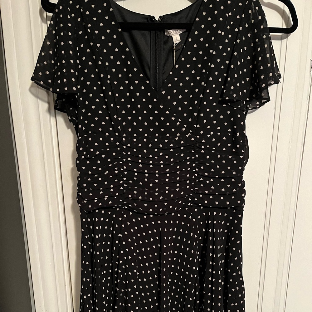 Eva Mendes for New York and Company chiffon heart print dress